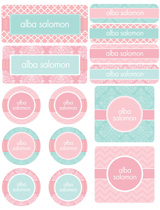 Pretty Quatrefoil Waterproof Labels Variety Pack (Set of 56)