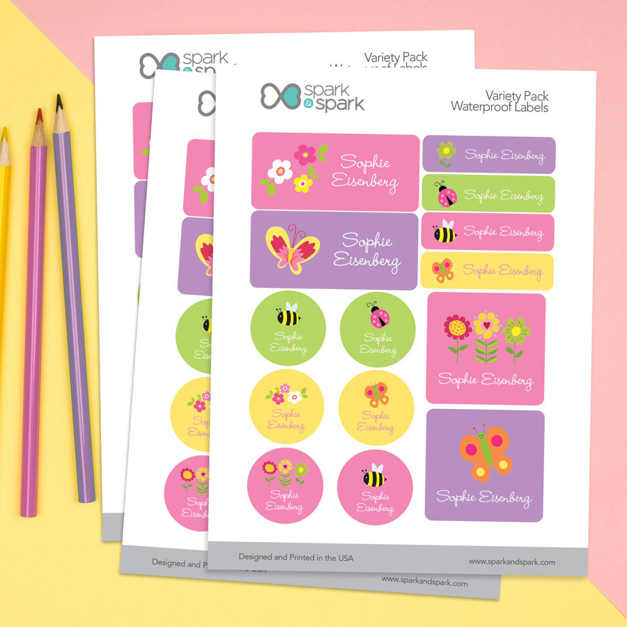 Spring Time Waterproof Labels Variety Pack