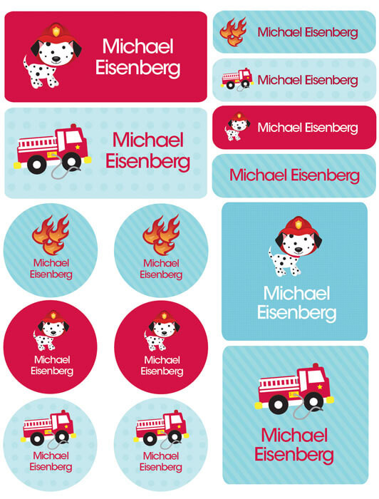 Firefighter Waterproof Labels Variety Pack (Set of 56)