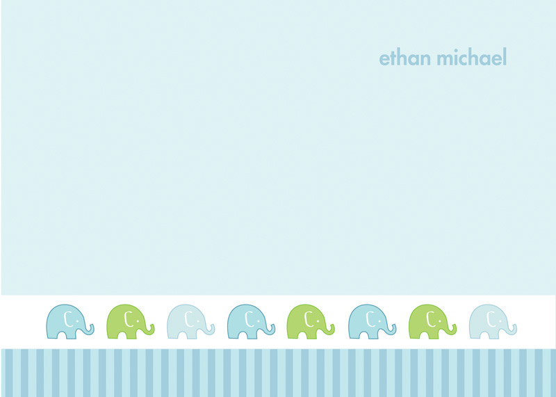 Beautiful Personalized Note Cards | Cute Elephant