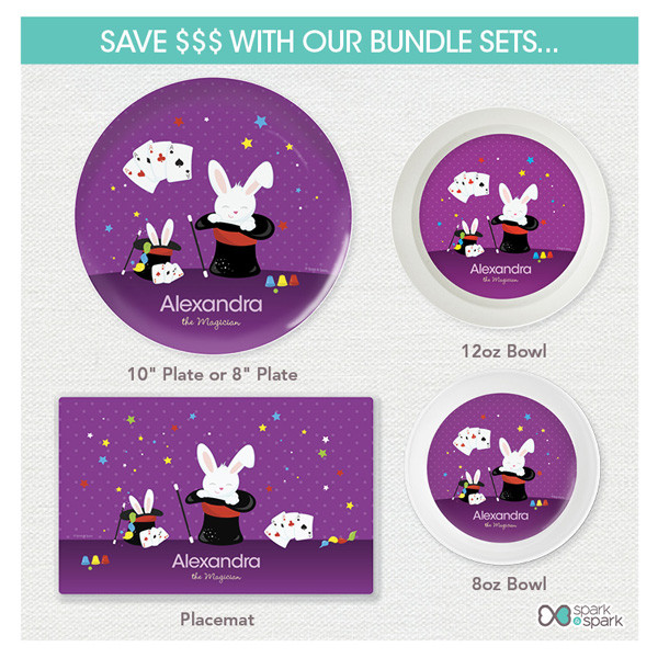 Cute Girl Magician Kids Placemat