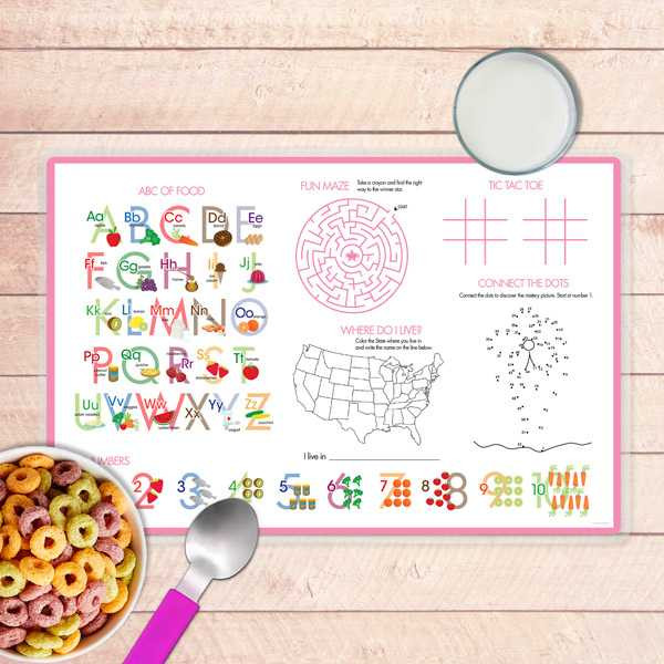 Yellow flowers Pattern Kids Placemat