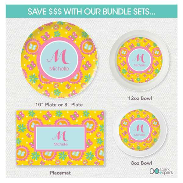 Yellow flowers Pattern Kids Placemat
