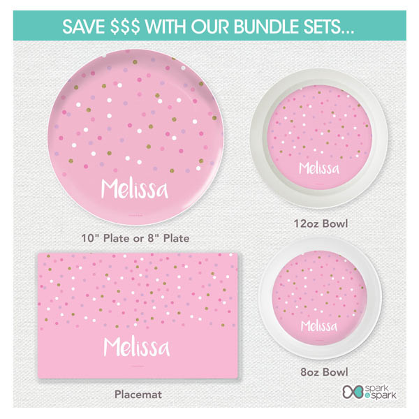 Sweet Glitter Dots Kids Placemat