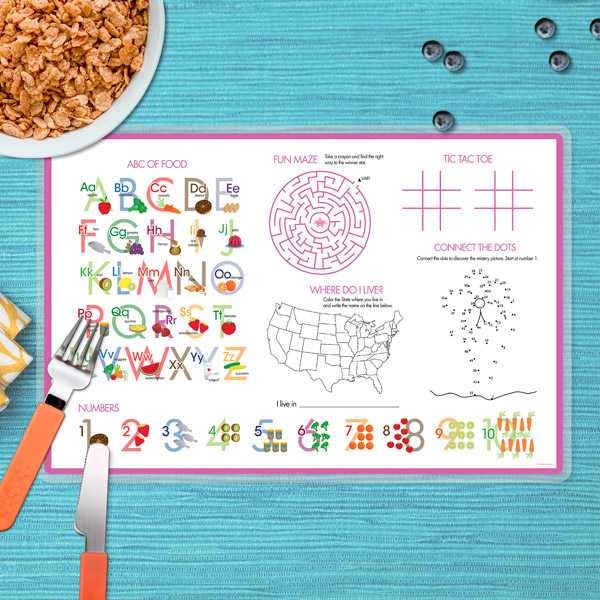 Flower Initial Kids Placemat
