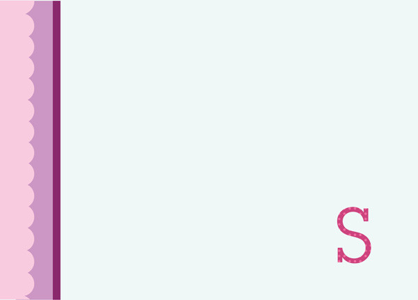 Check Out Our Custom Printed Thank You Cards | Single Initial Purple