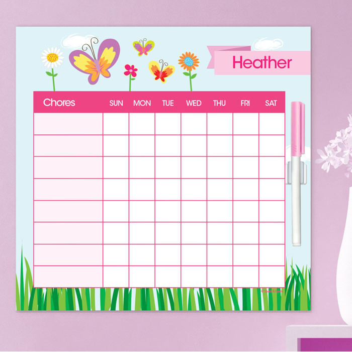 A Butterfly Field Summer Chore Chart