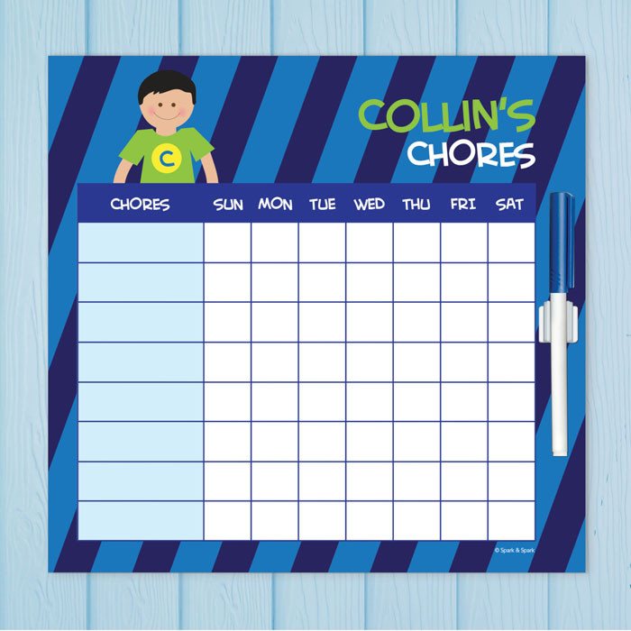 Super Boy Chore Chart