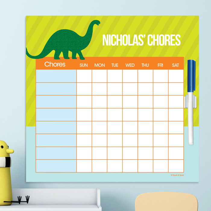 Dino And Me Green Charts For Kids