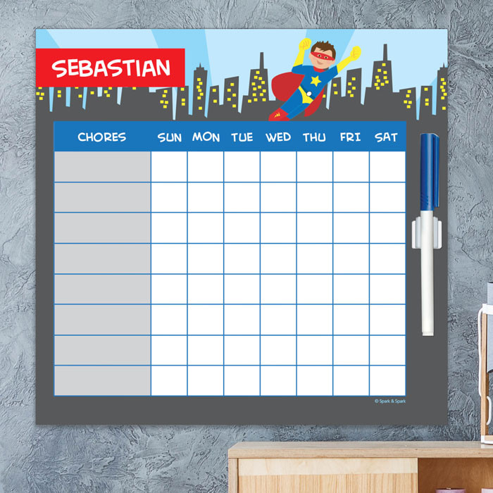 A Cool Super Hero Chore Chart