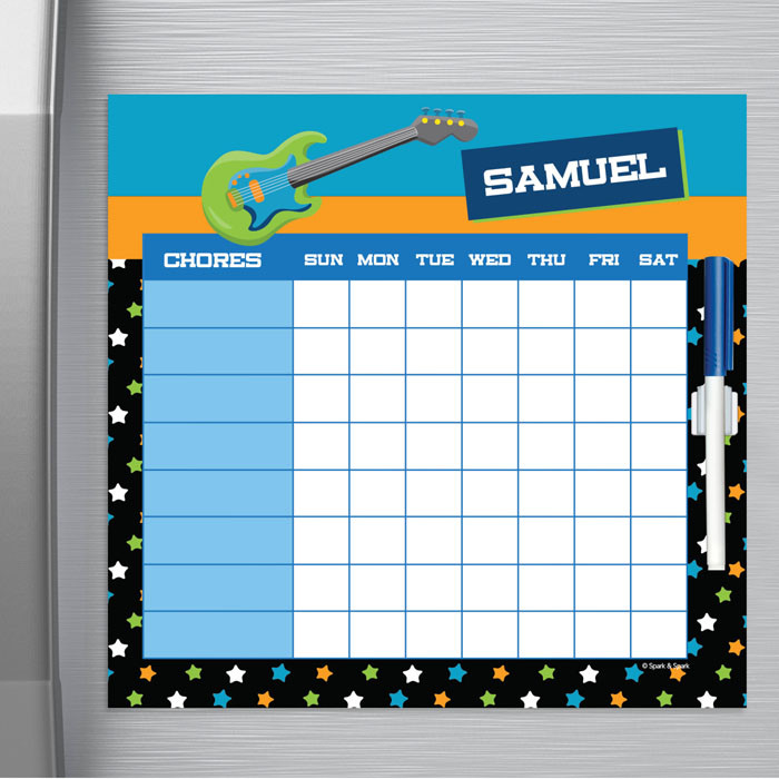 Guitar Sounds Toddler Chore Chart