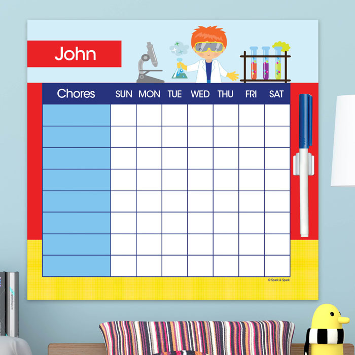 Cool Scientist Boy Chore Chart