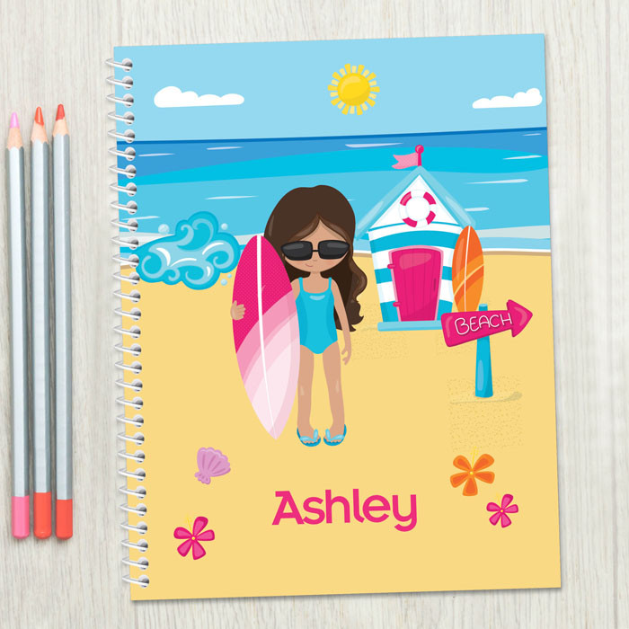 Beach Girl Kids Notebook
