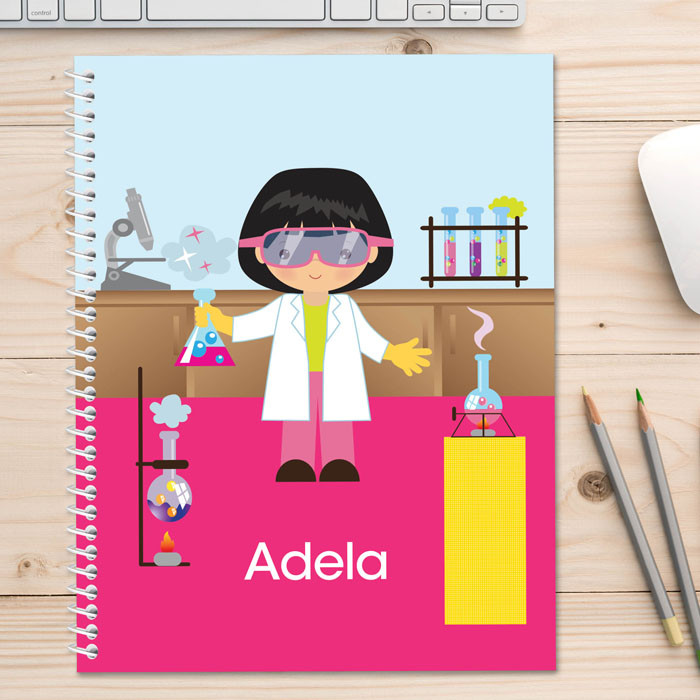 Cute Scientist Girl Kids Notebook