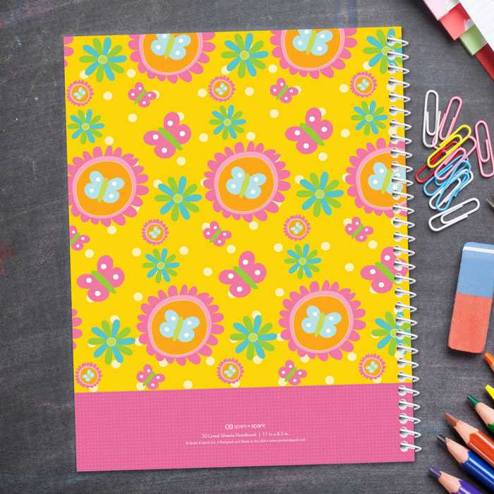 Flower Initial Kids Notebook