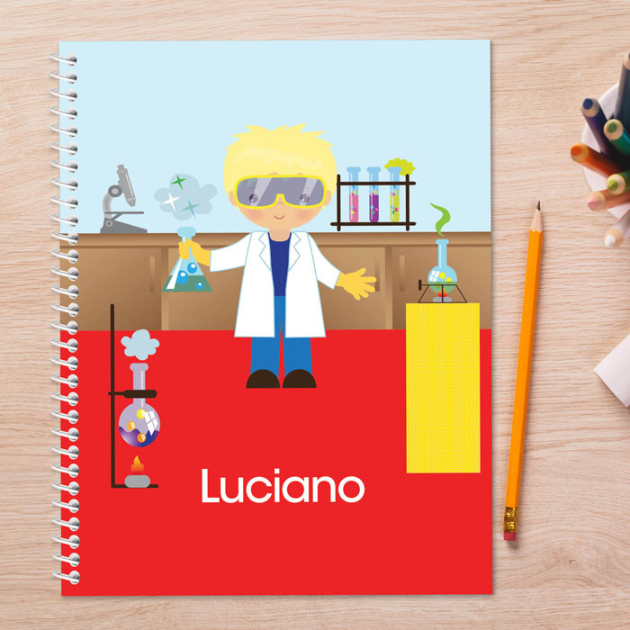 Cool Scientist Boy Kids Notebook