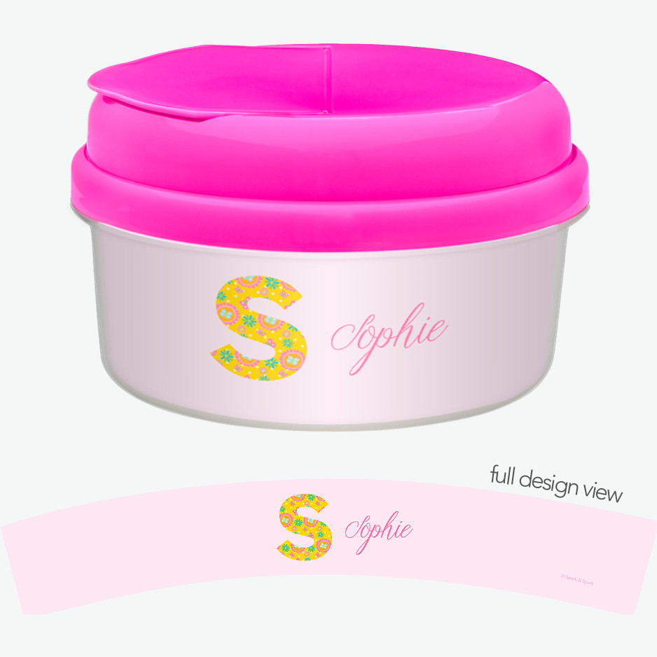 Flower Initial Snack Bowl