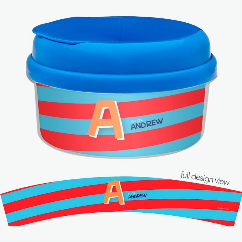 Brilliant Initial Red Snack Bowl