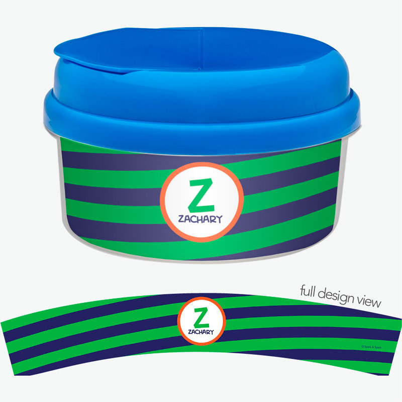 Fun Initials Green Snack Bowl