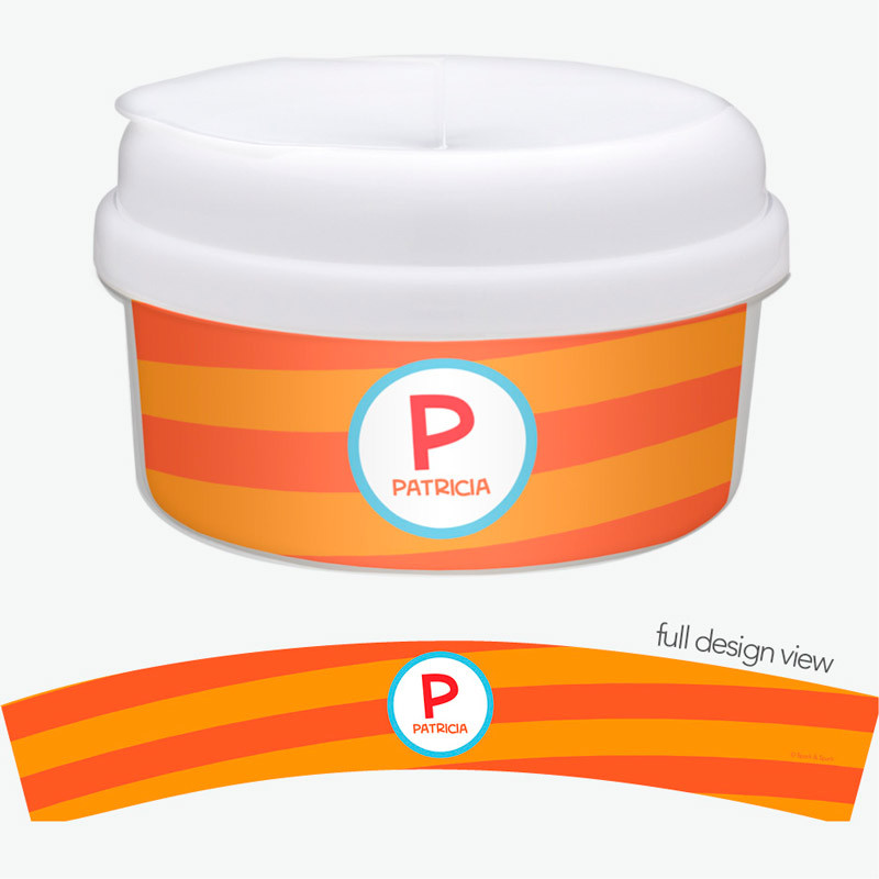 Fun Initials Orange Snack Bowl