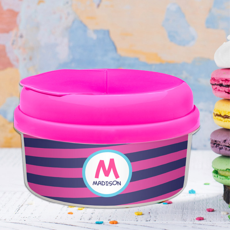 Fun Initials Magenta Snack Bowl