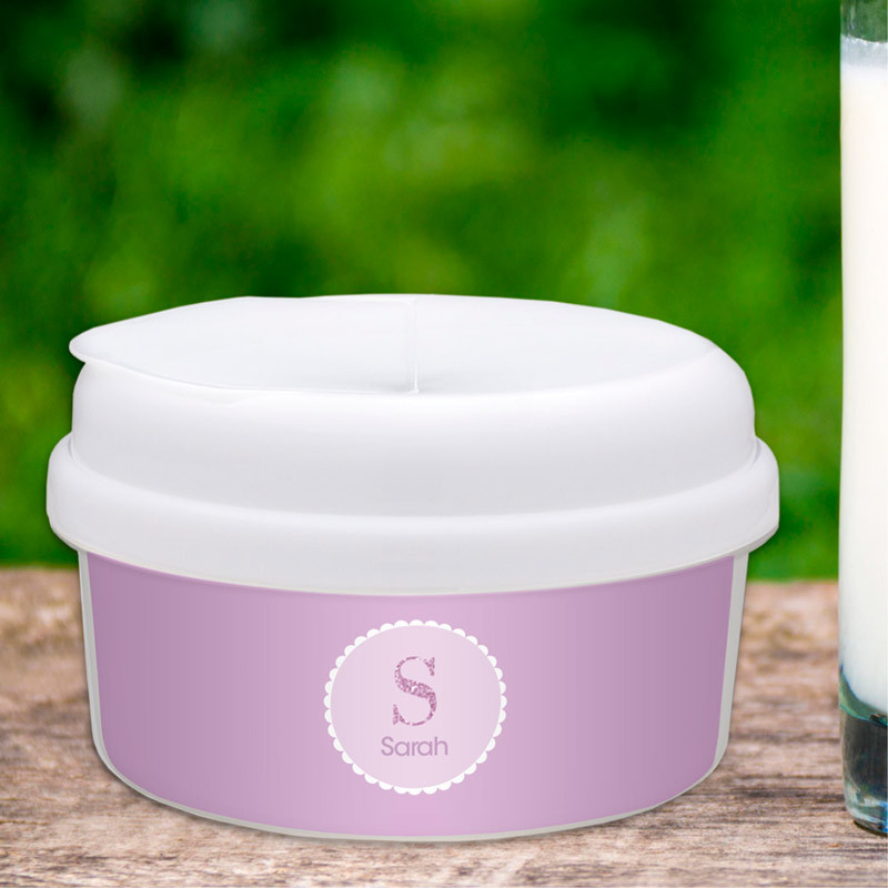 A Shiny Purple Letter Snack Bowl