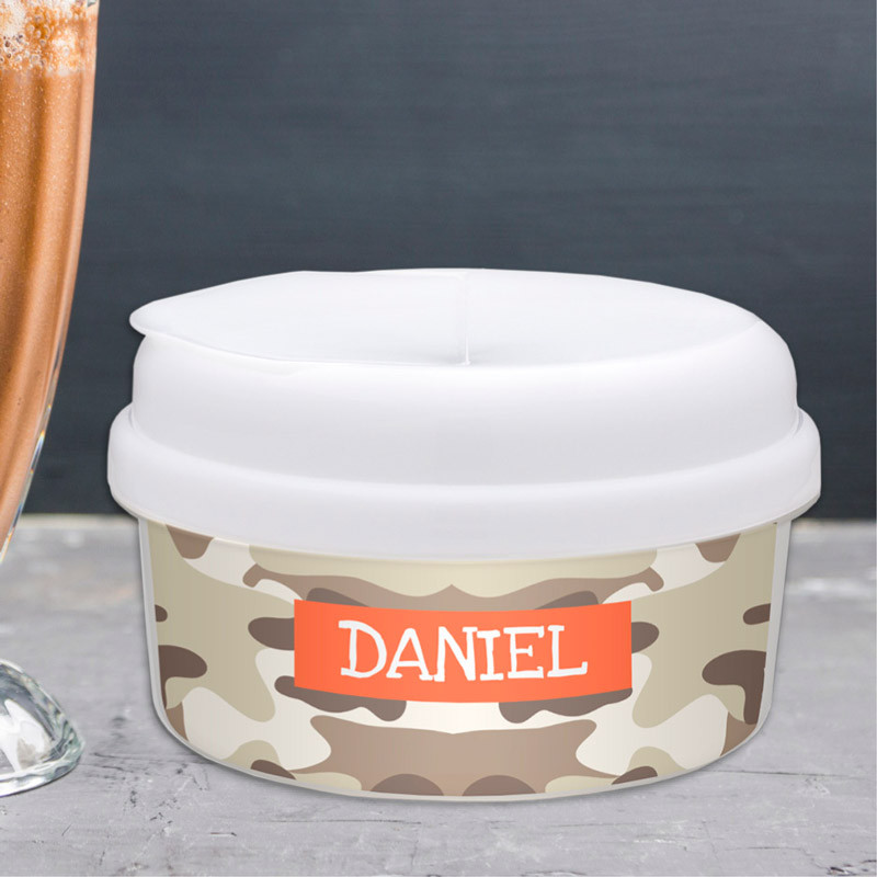 Brown Camouflage Snack Bowl