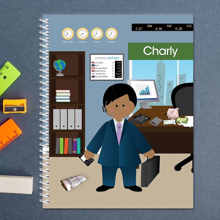 A Boy Crunching Numbers Boy Kids Notebook