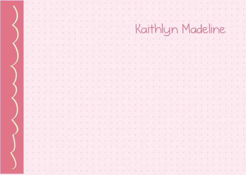 Beautiful Personalized Stationery Note Cards | Cute Bunny Pink