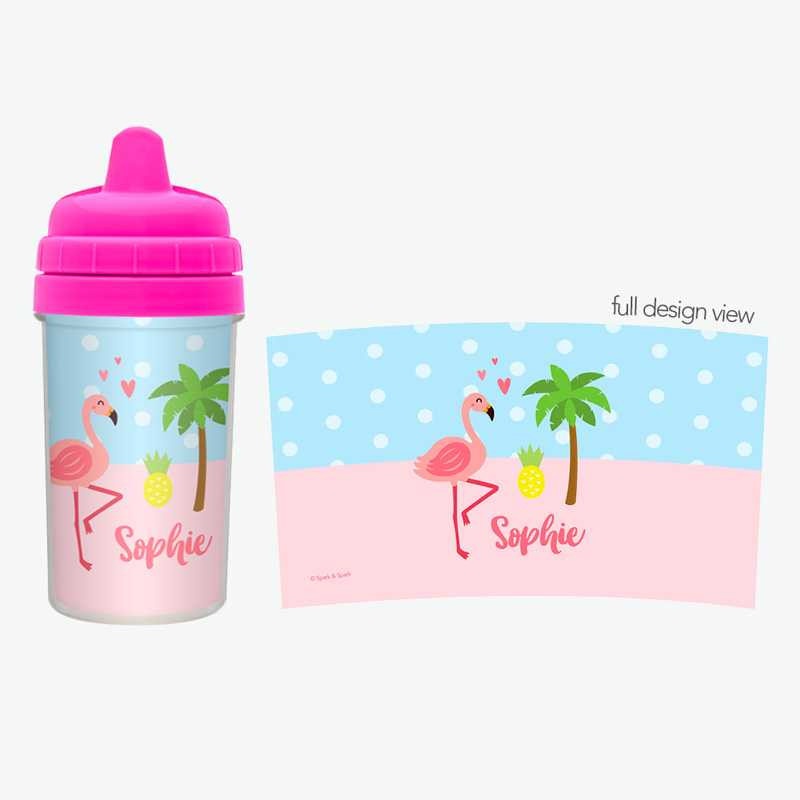 Sweet Flamingo Sippy Cup for Milk