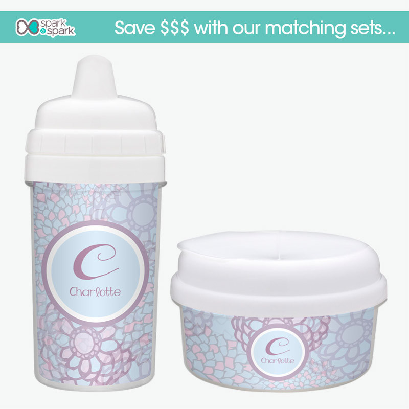 Flower Mosaic Custom Sippy Cups