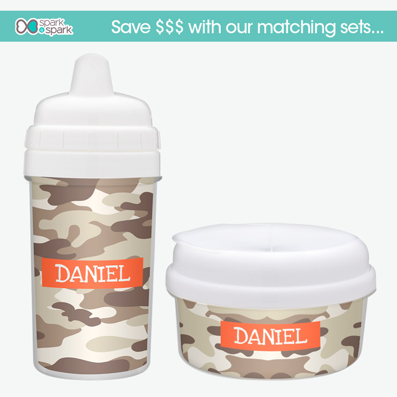 Brown Camouflage Sippy Cup