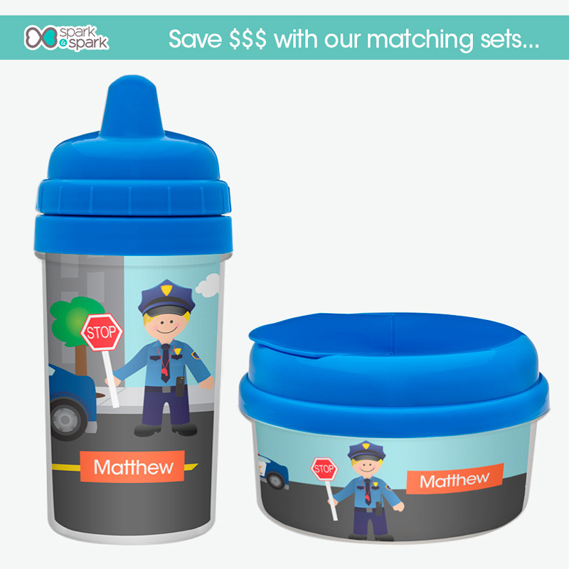 No Spill Sippy Cup with Police Duty