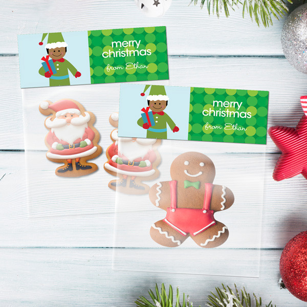 Cute Elf Boy Treat Bags