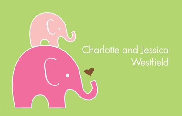 Mini Elephants Gift Tag