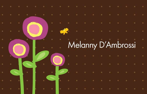 Mod Chocolate Flowers Gift Tag