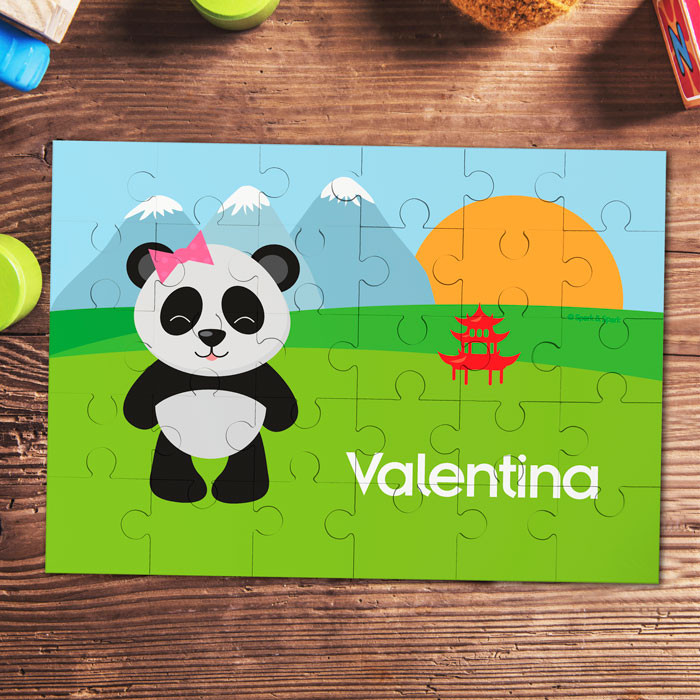 Sweet Panda Personalized Puzzles