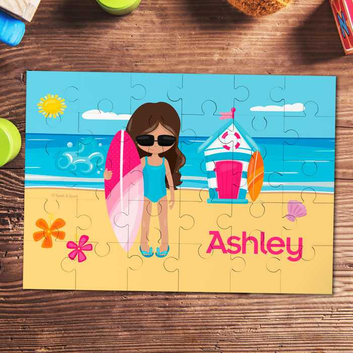 Beach Girl Personalized Puzzles