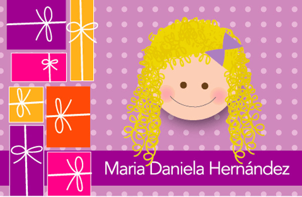 My Cute Blonde Curls Gift Tag