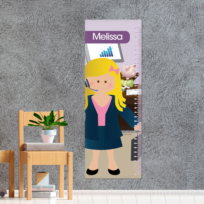 A Girl Crunching Numbers Kids Growth Chart