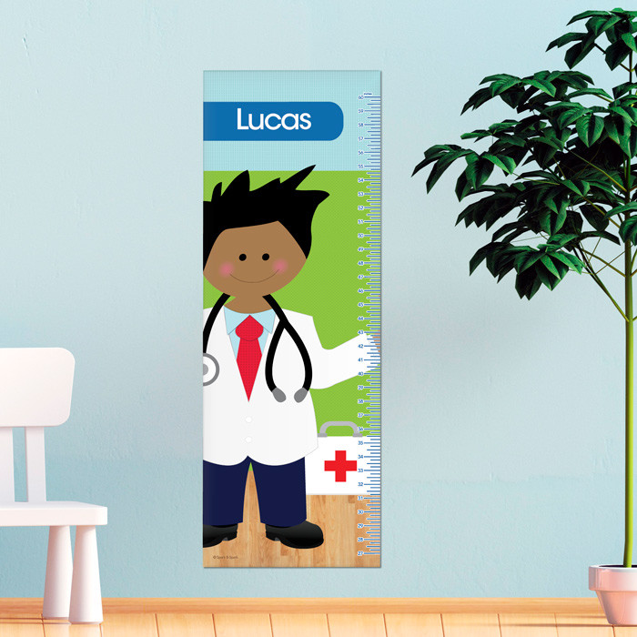 Boy Doctor's  Visit Kids Growth Chart