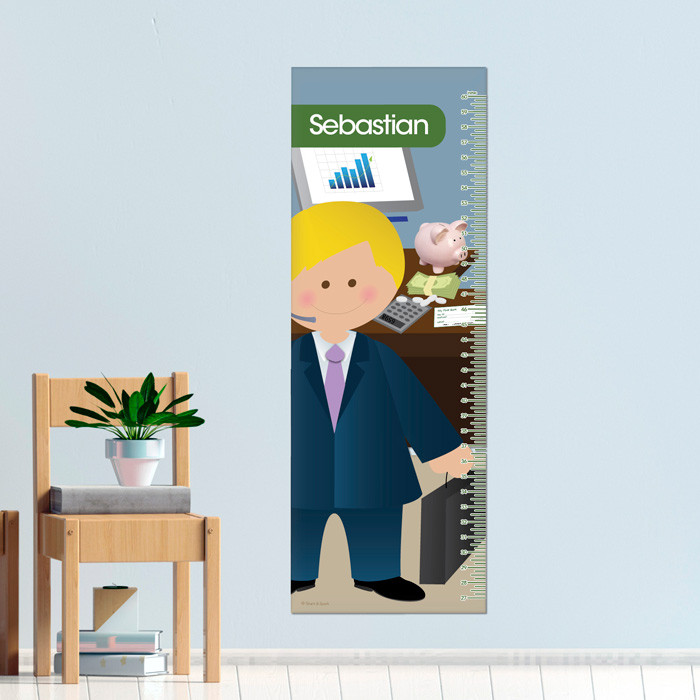 A Boy Crunching Numbers Kids Growth Chart