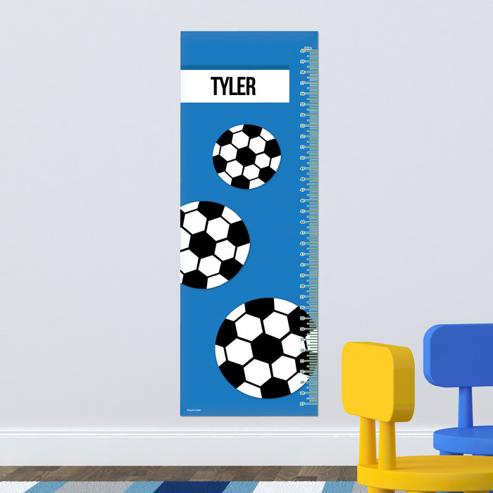 Soccer Fan Blue Growth Chart