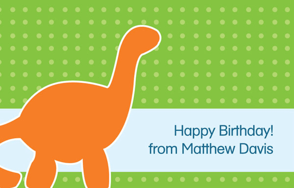 Dinosaur Cruising Gift Tag