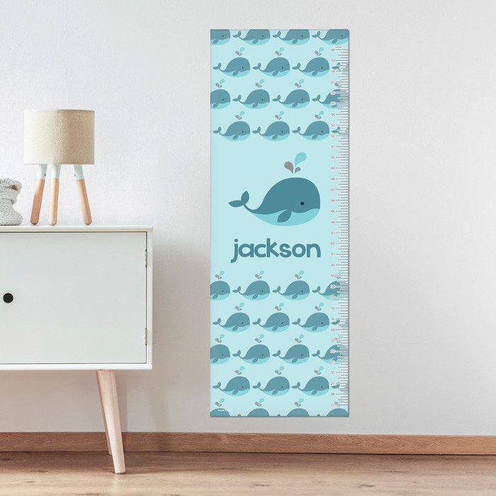 Sweet Little Blue Whale Pattern Growth Chart