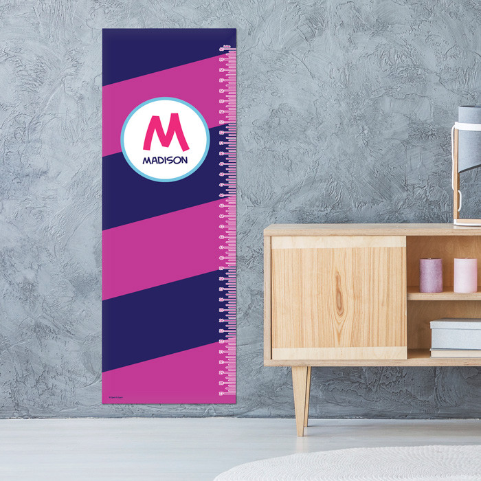 Fun Initials Magenta Growth Chart