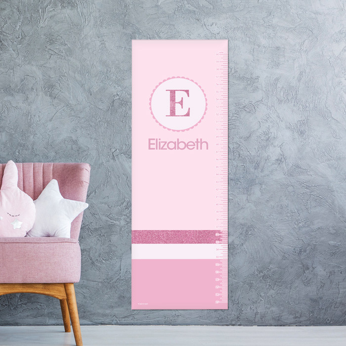 A Shiny Pink Letter Growth Chart