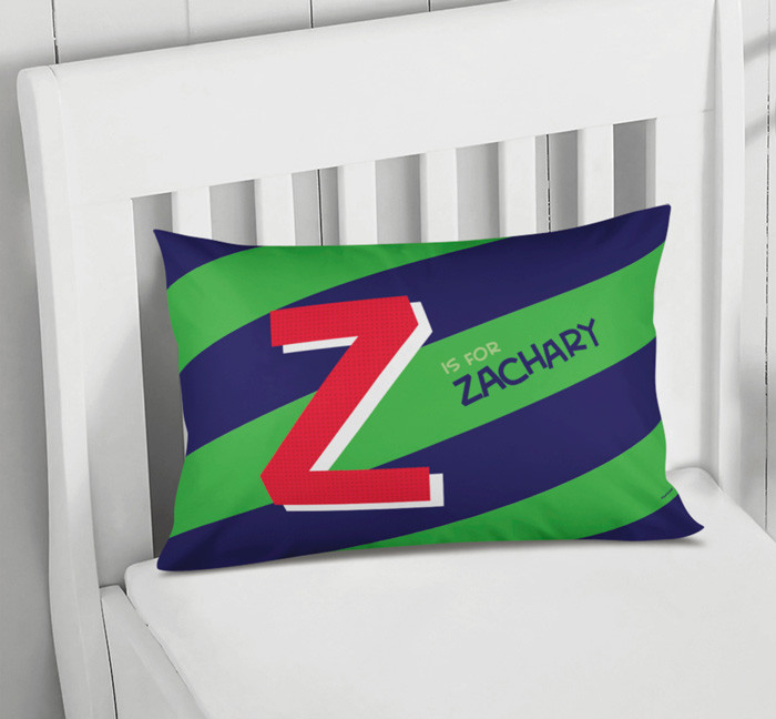 Brilliant Initial Green Pillowcase Cover