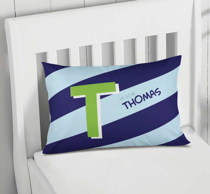 Brilliant Initial Blue Pillowcase Cover