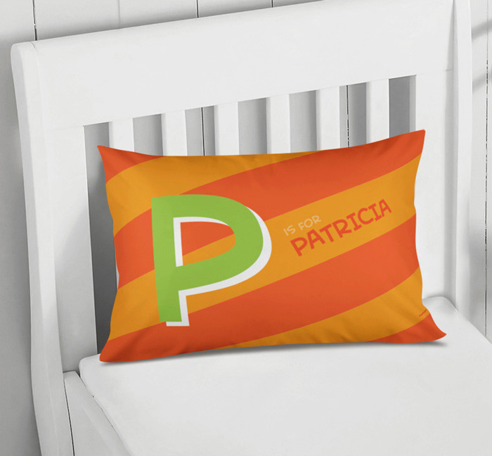 Brilliant Initial Orange Pillowcase Cover